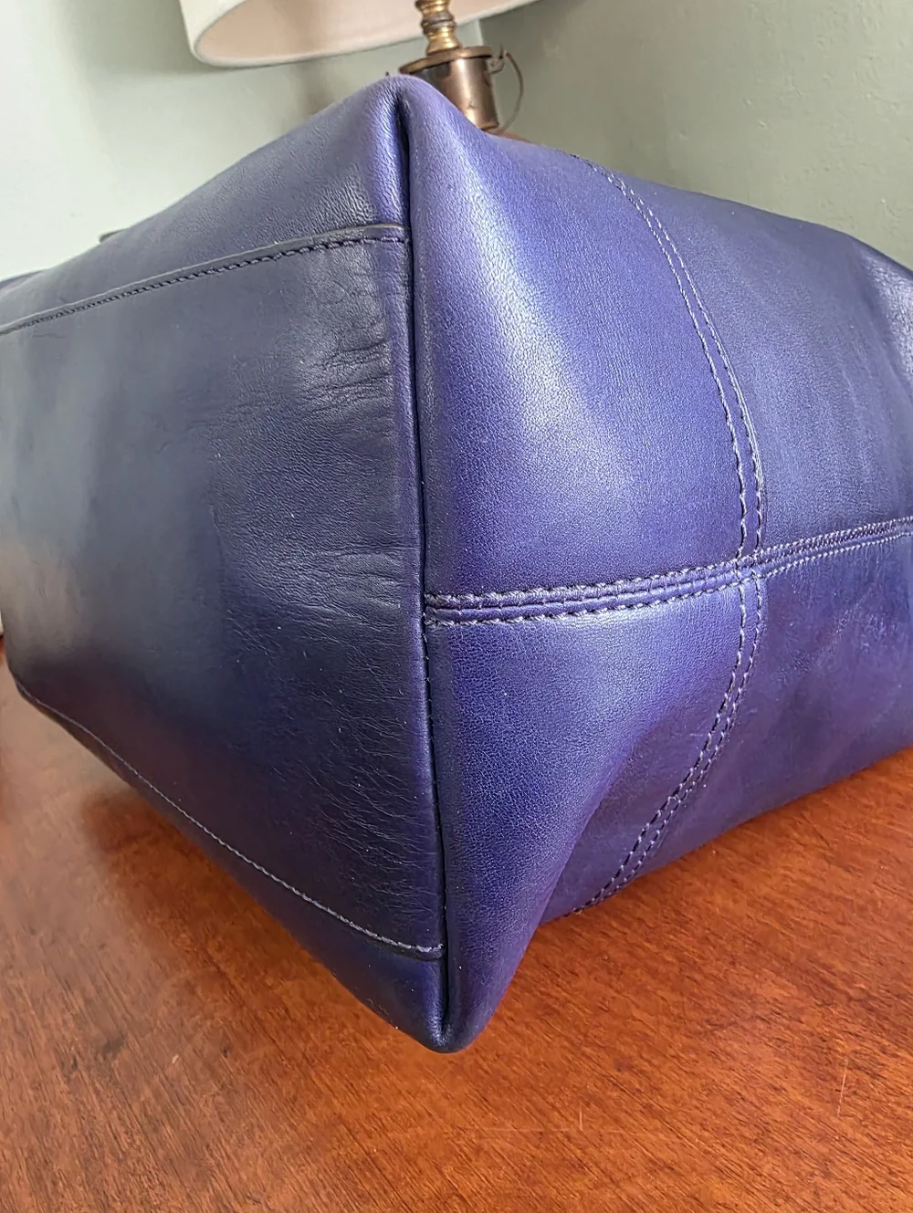 Coach 23420 Legacy Clip Duffle Purple Leather Shoulder Bucket Bag - Picture 9 of 16